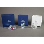 TWO BOXED SWAROVSKI GLASS MODELS OF ANIMALS, comprising: ‘10th ANNIVERSARY EDITION’- THE SQUIRREL,