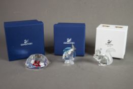 TWO BOXED SWAROVSKI GLASS MODELS OF ANIMALS, comprising: ‘10th ANNIVERSARY EDITION’- THE SQUIRREL,