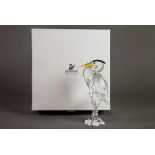 BOXED SWAROVSKI ‘SILVER HERON’ GLASS MODEL, 5 ¾” (14.7cm) high