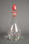 STYLISH MOULDED GLASS SMALL DECANTER
