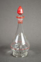 STYLISH MOULDED GLASS SMALL DECANTER