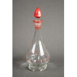 STYLISH MOULDED GLASS SMALL DECANTER