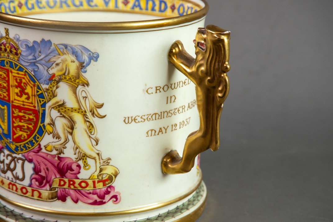 PARAGON CHINA GEORGE VI ROYAL COMMEMORTIVE LIMITED EDITION TWO HANDLED CHINA LARGE LOVING CUP, 1937, - Image 3 of 3