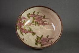 EARLY TWENTIETH CENTURY JAPANESE AWATA FAYENCE BOWL, the interior and exterior enamelled and gilt