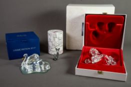 THREE BOXED SWAROVSKI GLASS MODELS OF ANIMALS, comprising: ANNUAL EDITION 1997 ‘FABULOUS CREATURES’-