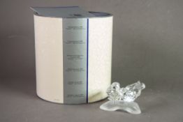 BOXED SWAROVSKI ANNUAL EDITION 1989 ‘TURTLE DOVES’ GLASS ANIMAL GROUP, with certificate, 4” (10.2cm)