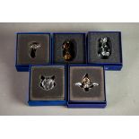 TWO BOXED SWAROVSKI ‘LOYALTY GIFT’ SMALL GLASS MODELS OF ANIMALS, comprising: ARCTIC FOX and