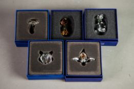 TWO BOXED SWAROVSKI ‘LOYALTY GIFT’ SMALL GLASS MODELS OF ANIMALS, comprising: ARCTIC FOX and