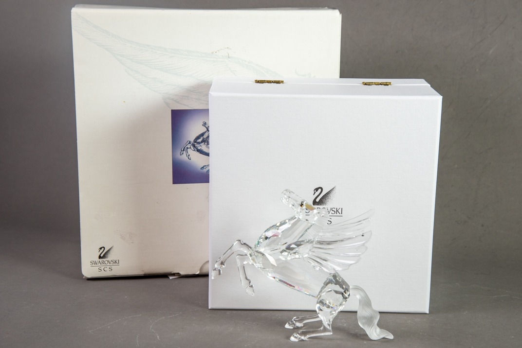 BOXED SWAROVSKI ANNUAL EDITION 1998 ‘FABULOUS CREATURES’- THE PEGASUS, GLASS ANIMAL MODEL, with