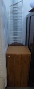 VINTAGE LADDERAX TEAK SELF STANDING STORAGE UNIT TO INCLUDE; 3 MET ENDS 1 X 3 DRAWER CHEST 47cm high