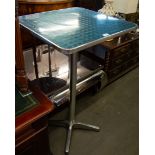 ALLOY HIGH TABLE, HAVING SQUARE TOP