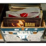 A GOOD SELECTION OF VINTAGE VINYL RECORDS TO INCLUDE: DEAN MARTON, KENNY ROGERS, BARBARA