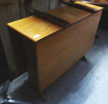 A G-PLAN TEAK DROP-LEAF DINING TABLE (A.F.)