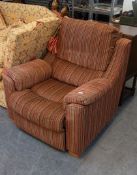 PARKER KNOLL ELECTRIC RECLINER CHAIR IN PAUL SMITH STYLE FABRIC