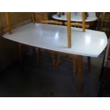 1960's KITCHEN TABLE WITH WHITE FORMICA TOP