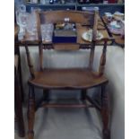 A WINDSOR ELM SEAT DESK CHAIR