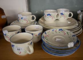 ROYAL DOULTON ‘EXPRESSIONS’, ‘WINDERMERE’ PATTERN TEA SERVICE FOR SIX PERSONS, 18 PIECES AND A SET
