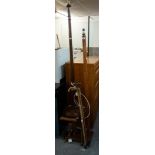 AN AFRICAN ELEPHANT STANDARD LAMP WITH TABLE FLATFORM, STANDING LAMP AND THREE WALKING STICKS (5)