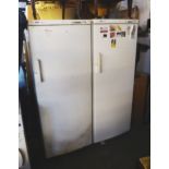 A BOSCH EXXCEL FROST FREE LARGE UPRIGHT FREEZER. TOGETHER WITH A MATCHING BOSCH EXXCEL FRIDGE (2)
