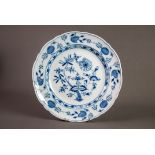 MODERN MEISSEN ONION PATTERN BLUE AND WHITE PORCELAIN CHARGER, 13” (33cm) diameter, impressed and