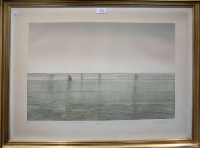 MICHAEL A RICHCOEUR (1946) ARTIST SIGNED LIMITED EDITION AQUATINT ‘Waders’ (41/75) 16” x 23 ½” (40.