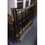 PAIR OF SINGLE BED BRASS RAIL BED ENDS