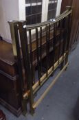 PAIR OF SINGLE BED BRASS RAIL BED ENDS