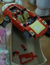 A 1980's LEGO MODEL OF A FERRARI