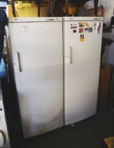 A BOSCH EXXCEL FROST FREE LARGE UPRIGHT FREEZER. TOGETHER WITH A MATCHING BOSCH EXXCEL FRIDGE (2)