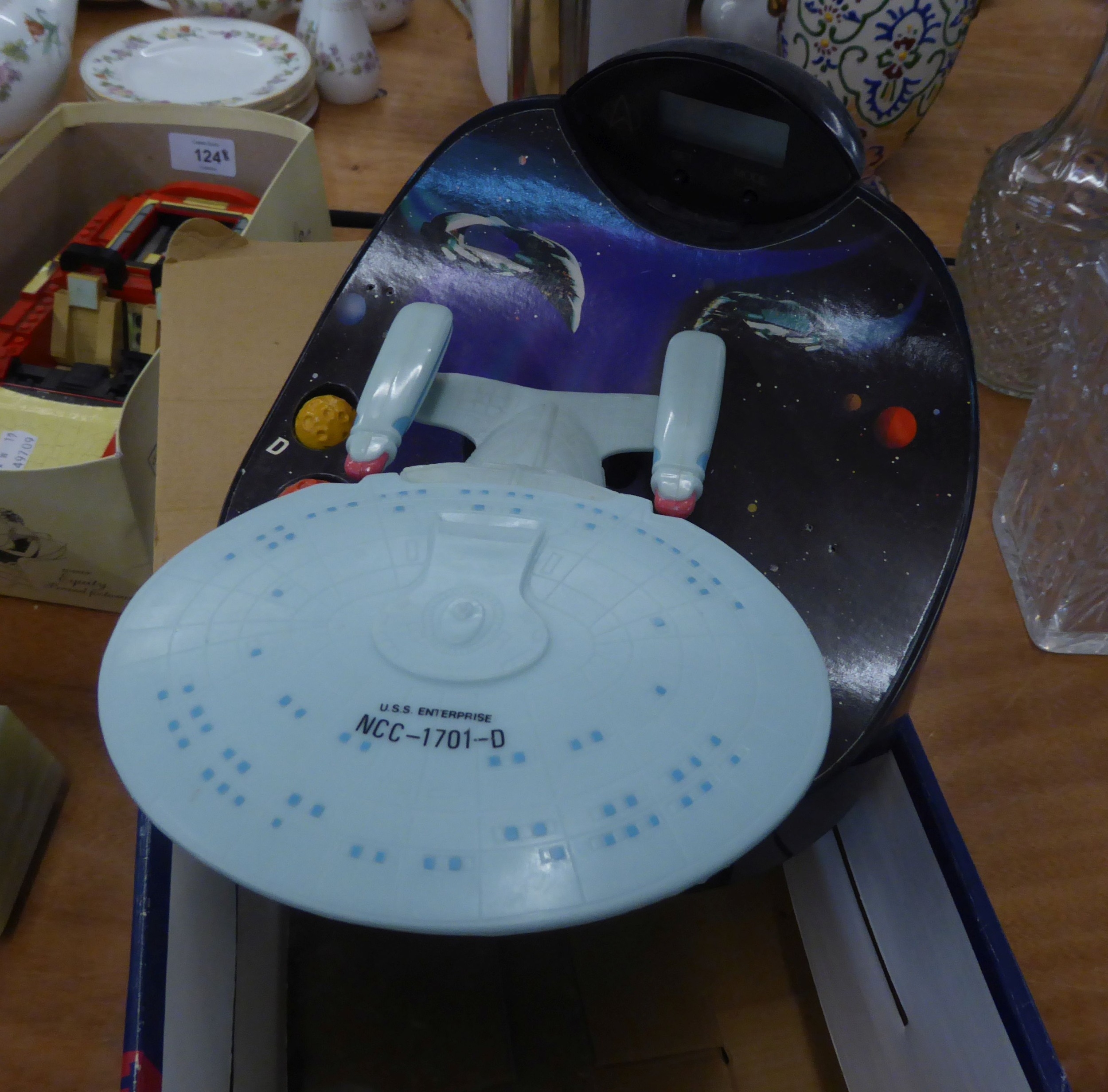 A 'STAR TREK' TALKING ALARM CLOCK, IN ORIGINAL BOX