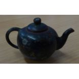 AN ORIENTAL CLOISONNE ENAMELLED MINIATURE TEAPOT