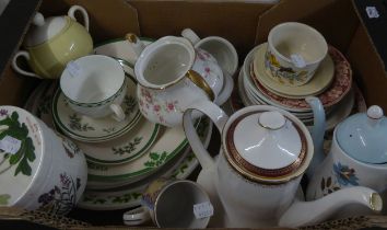 PARAGON TEAPOT, 3 OTHER TEAPOTS, AND A QUANTITY OF DECORATIVE PLATES VARIOUS