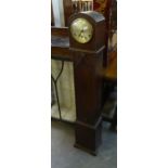 AN OAK CASED GRANDDAUGHTER CLOCK