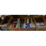 A QUANTITY OF HARDBACK BOOKS, MAINLY HISTORICAL NOVELS, VARIOUS AUTHORS ETC... (CONTENTS OF 4 BOXES)