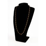 9ct GOLD CHAIN NECKLACE with ring clasp, 17 3/4in (45cm) long, 5.9gms