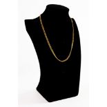 9ct GOLD CURB LINK CHAIN NECKLACE with bayonet catch, 18 1/2in (47cm) long, 10gms