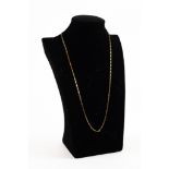 9ct GOLD BOX CHAIN, 24in (60.9cm), 6.1gms