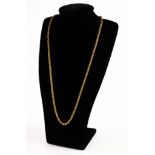 9ct GOLD TWO STRAND TWISTED ROPE PATTERN NECKLACE, 18in (46cm) long, 4.1gms