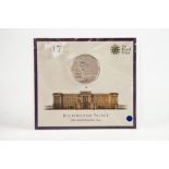 ROYAL MINT, BRILLIANT UNCIRCULATED SILVER BUCKINGHAM PALACE 2015 £100 COIN, 62.86gms, enclosed in