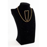 9ct GOLD TWO-STRAND TWISTED ROPE PATTERN NECKLACE with ring clasp, 15 1/2in (39.5cm) long and