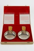 CASED PAIR OF LIMITED EDITION ‘YORK MINSTER’ SILVER BOWLS BY HECTOR MILLER, each of planished,