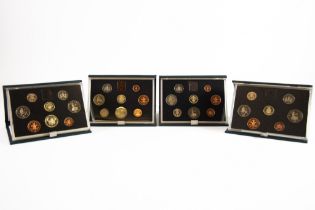 FOUR ROYAL MINT UNITED KINGDOM PROOF COIN SETS, for years 1983, 1985, 1986 and 1988, each set