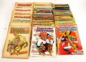 Approximately 30 CAPTAIN BRITAIN COMICS, issues from around 1977 to 1985; together with