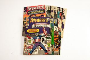 A small selection of 10 individual, MARVEL, THE AVENGERS comics, a mixture of UK and USA issues,