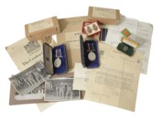 Two Civil Defence Long Service Medals and ephemera