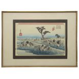 Hiroshige - Summer Horse Fair woodblock