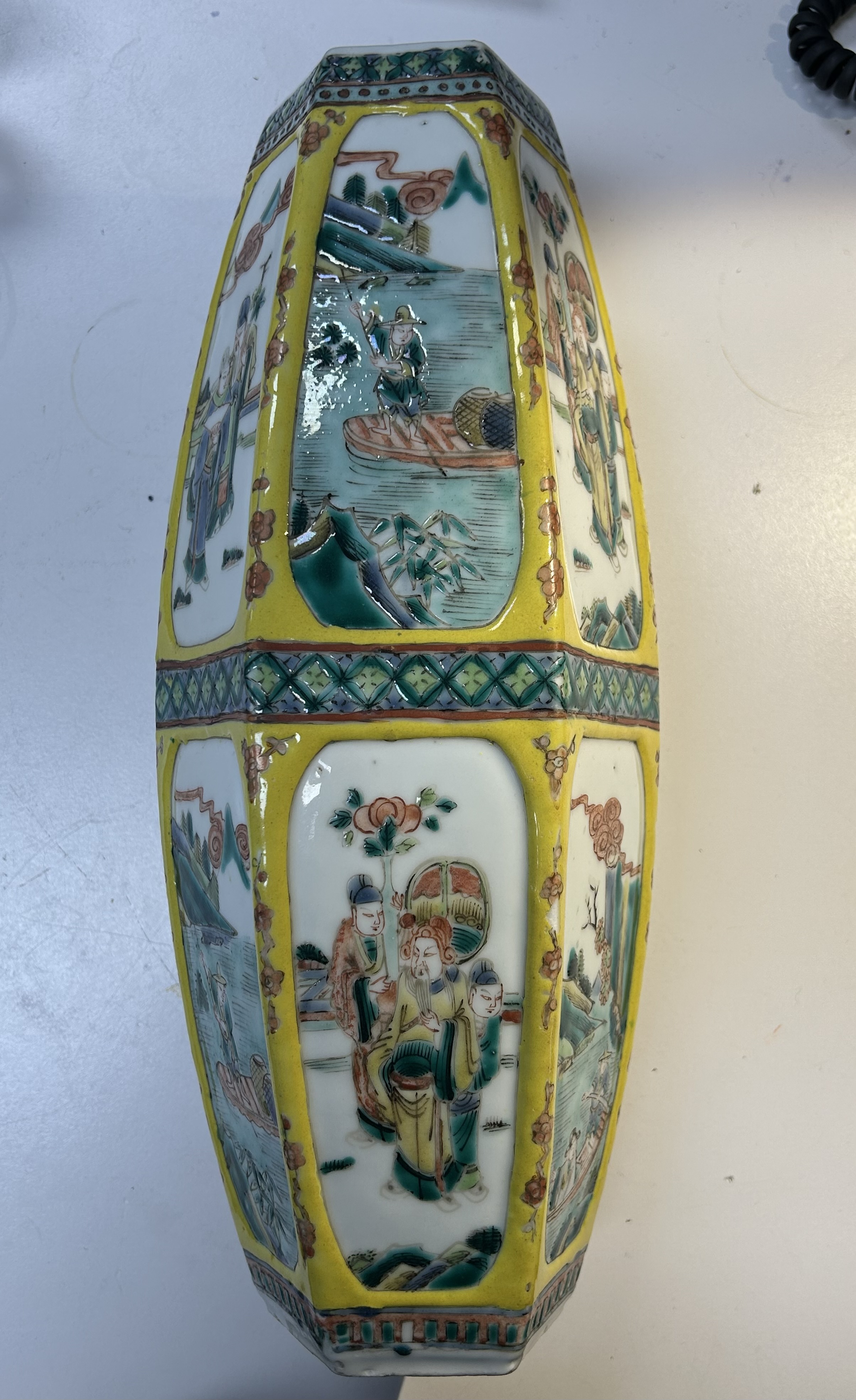 A 19th century Chinese famille jaune vase - Image 5 of 9