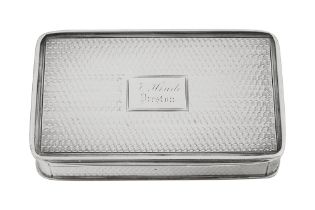 A William IV silver snuff box