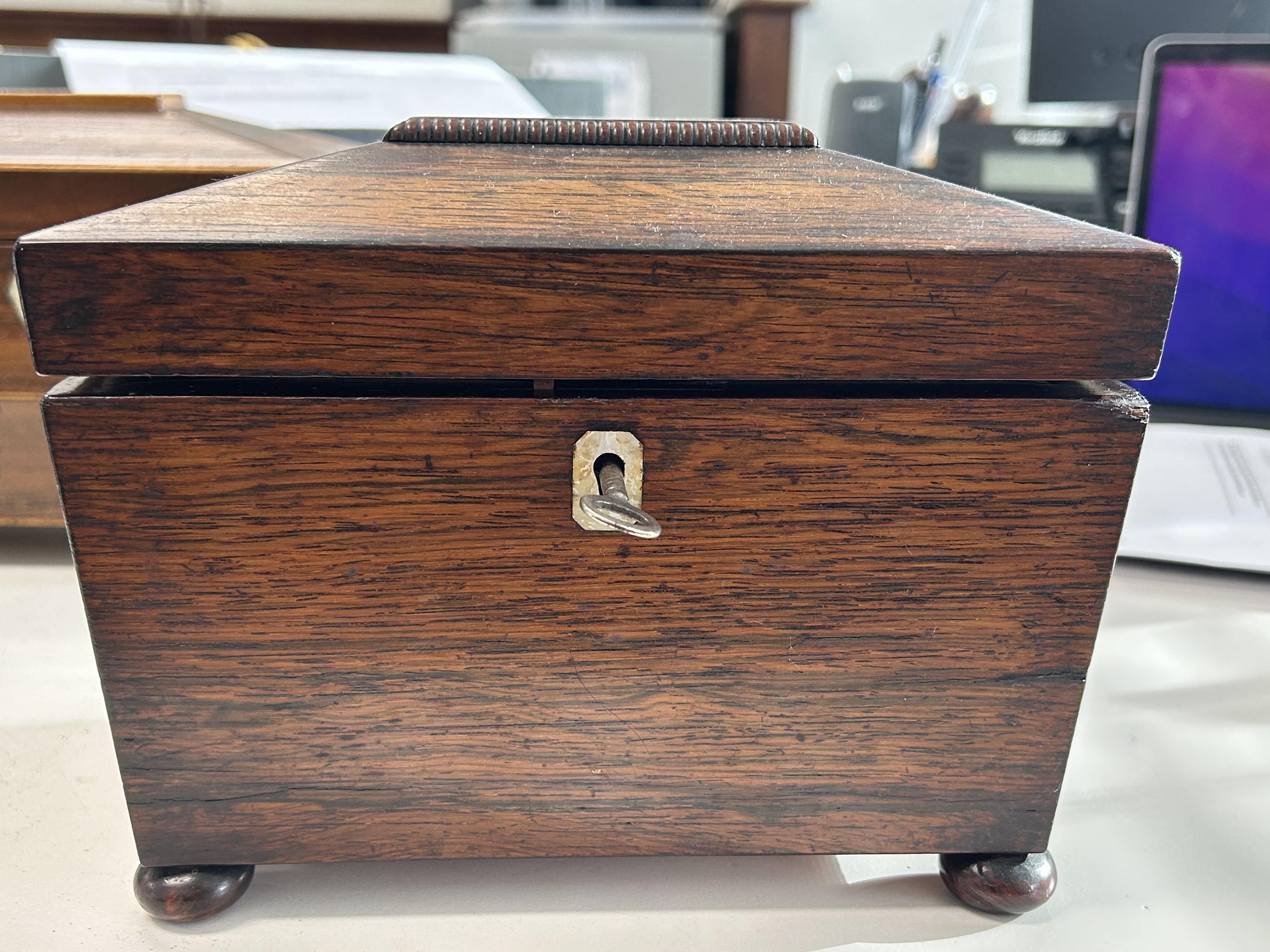 A Regency gonzalo alves tea caddy, and two others - Image 16 of 20