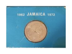 Jamaica, Elizabeth II, 1972, 10th Anniversary of Independence, $20 dollar proof coin